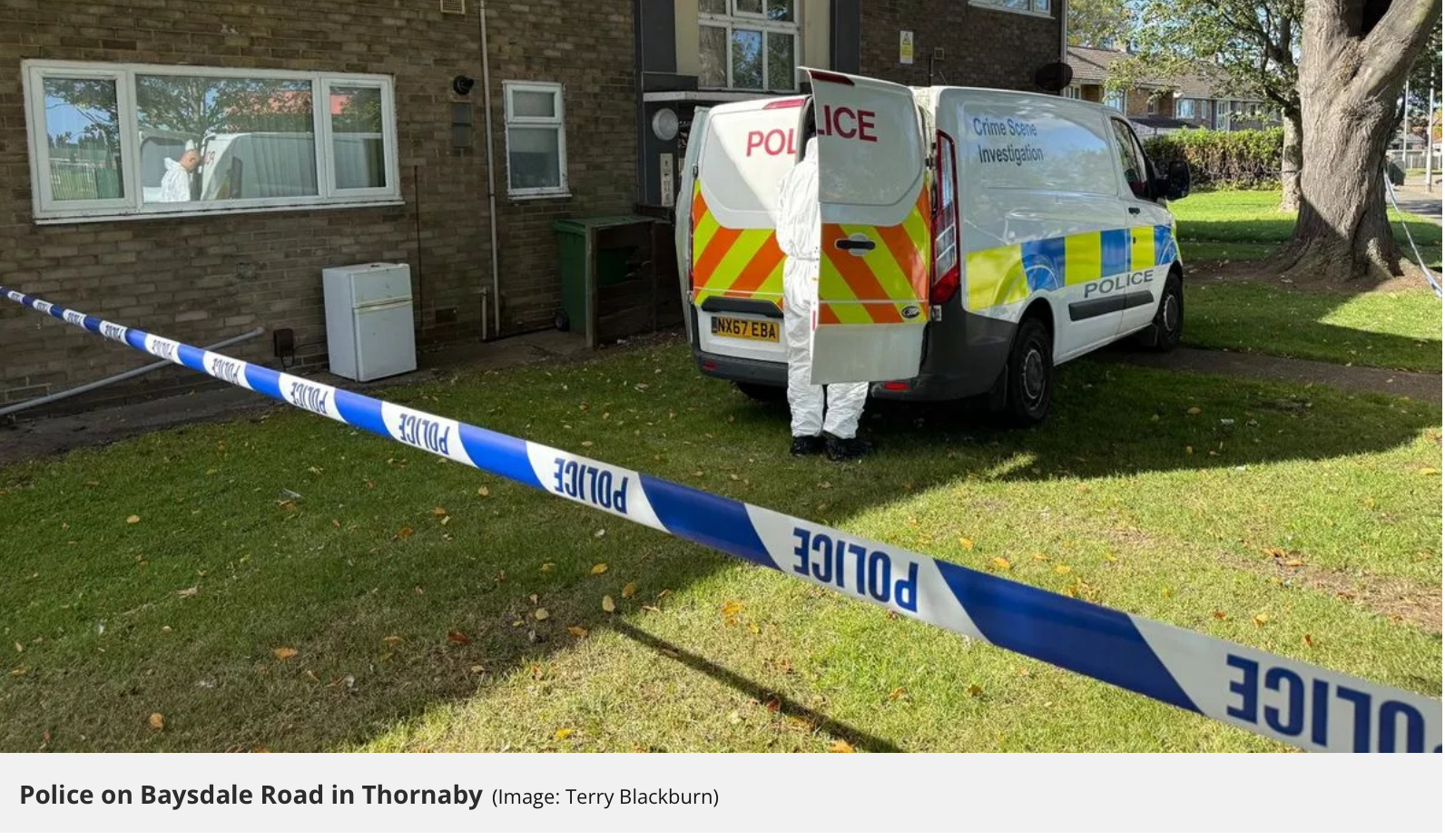 Police Cordon in Place on Baysdale Road, Thornaby: CSI Teams Investigate Incident